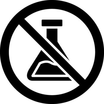 no chemical icon vector